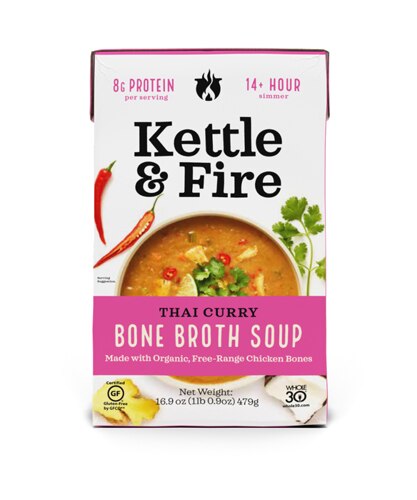 Kettle & Fire Thai Curry Bone Broth Soup 16.9 oz