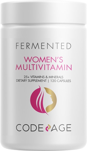 Codeage Women's Multivitamin 25+ Fermented Vitamins & Minerals Probiotics & Enzymes 120 Capsules