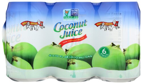 Amy And Brian Pulp Free Coconut Juice 6 Cans