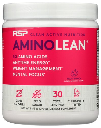 AminoLean Essential Amino Acids Fruit Punch 9.52 oz