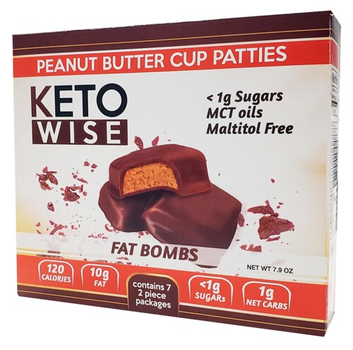 Keto Wise Fat Bombs Peanut Butter Cup Patties 7.9 Oz