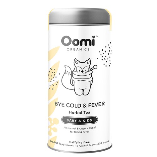 Oomi Organics Bye Cold & Fever Herbal Tea For Baby & Kids 15 Sachets