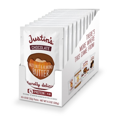 Justin's Hazelnut Butter Blend Chocolate 1.15 oz Each / Pack of 10